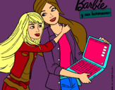 Dibujo El nuevo portátil de Barbie pintado por ariande7