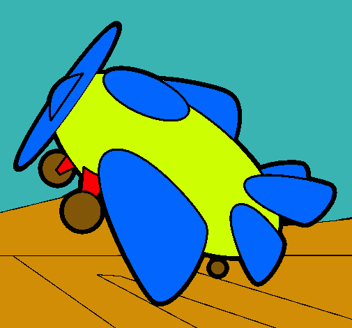 Dibujo Avión pequeño pintado por catire