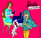 Dibujo Barbie y su hermana merendando pintado por fufydfuyxd