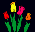 Dibujo Tulipanes pintado por alimarch