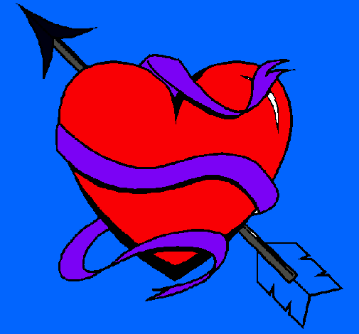 Dibujo Corazón con flecha pintado por zianya