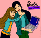 Dibujo El nuevo portátil de Barbie pintado por samali