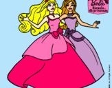 Dibujo Barbie y su amiga súper felices pintado por yaralee610