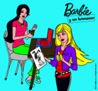 Dibujo Barbie y su hermana merendando pintado por D-a-n-i