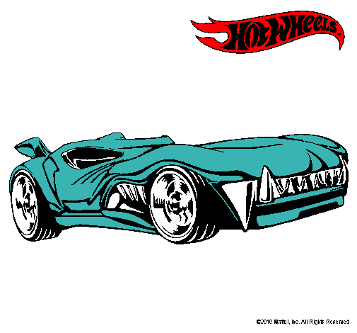 Dibujo Hot Wheels 3 pintado por chicky