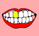 Dibujo Boca y dientes pintado por piripuchinpa