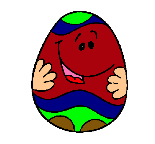 Dibujo Huevo de pascua feliz pintado por zack