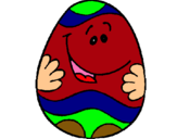 Dibujo Huevo de pascua feliz pintado por zack