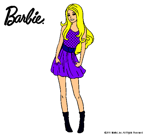 Dibujo Barbie veraniega pintado por rosazc