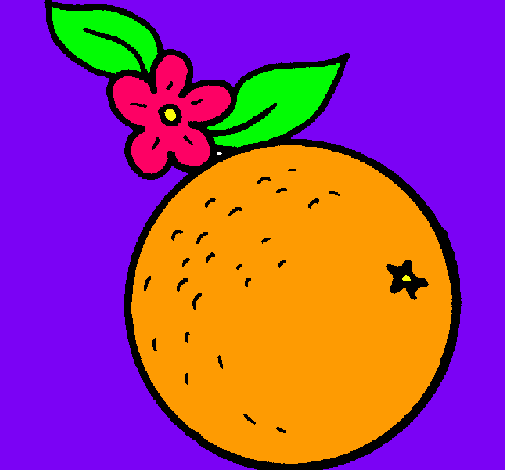 Dibujo naranja pintado por celin