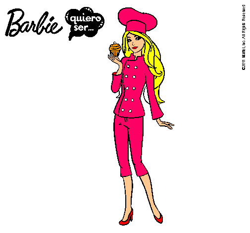 Dibujo Barbie de chef pintado por rosazc