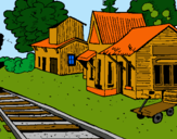 Dibujo Estación de tren pintado por sanche 