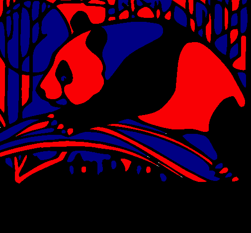 Dibujo Oso panda comiendo pintado por JESUCRYSTO