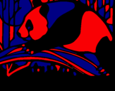 Dibujo Oso panda comiendo pintado por JESUCRYSTO
