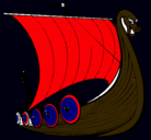 Dibujo Barco vikingo pintado por MatiasIsr