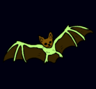 Dibujo Murciélago volando pintado por leivil