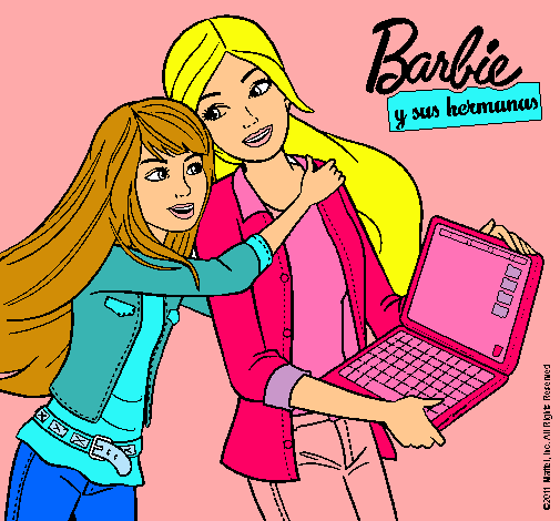 Dibujo El nuevo portátil de Barbie pintado por diego0