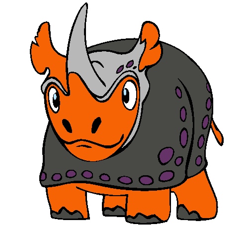 Dibujo Rinoceronte pintado por zack