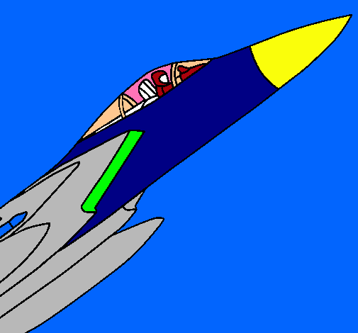 Dibujo Avión de caza pintado por nickyrihan