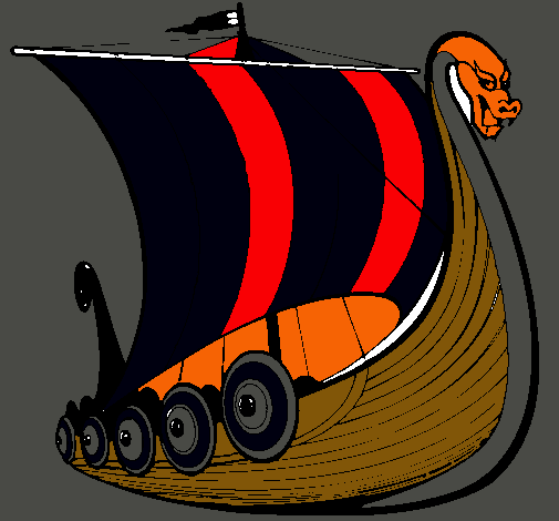 Dibujo Barco vikingo pintado por JEREMIAS6