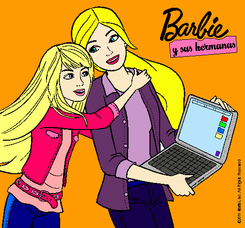 Dibujo El nuevo portátil de Barbie pintado por yaralee610