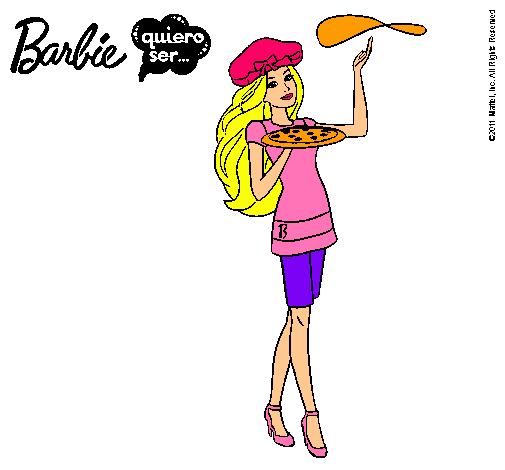 Dibujo Barbie cocinera pintado por rosazc