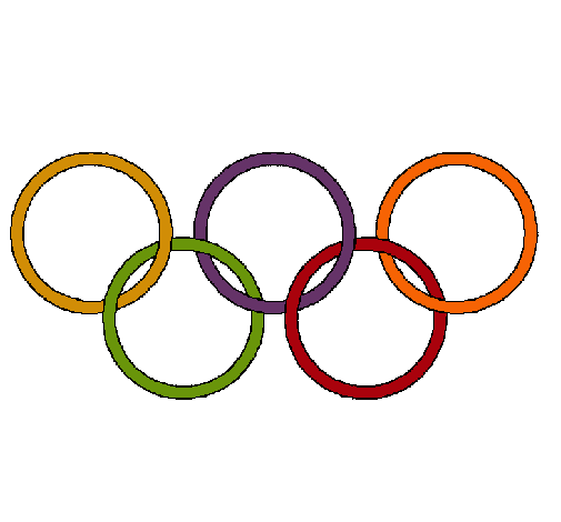 Dibujo Anillas de los juegos olimpícos pintado por becky