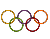 Dibujo Anillas de los juegos olimpícos pintado por becky