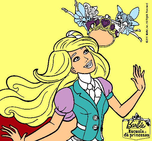 Dibujo Barbie a punto de ser coronada pintado por REYSINCHI1