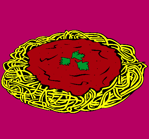 Dibujo Espaguetis con queso pintado por Natalia-Rubio