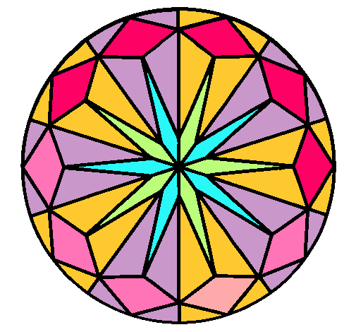 Dibujo Mandala 42 pintado por Happic