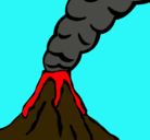 Dibujo Volcán pintado por MatiasIsr