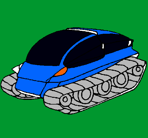 Dibujo Nave tanque pintado por hotweels