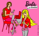 Dibujo Barbie y su hermana merendando pintado por CINTHYA45612