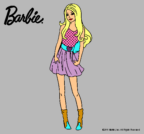 Dibujo Barbie veraniega pintado por saraycasca