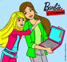 Dibujo El nuevo portátil de Barbie pintado por esrefy