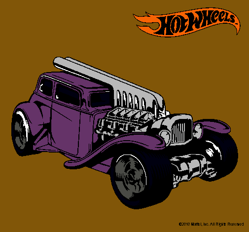 Dibujo Hot Wheels 6 pintado por hotweels