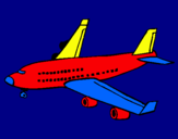 Dibujo Avión de pasajeros pintado por jochen