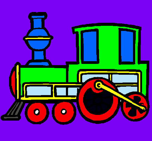 Dibujo Tren pintado por celin