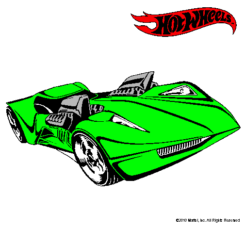 Dibujo Hot Wheels 4 pintado por chicky