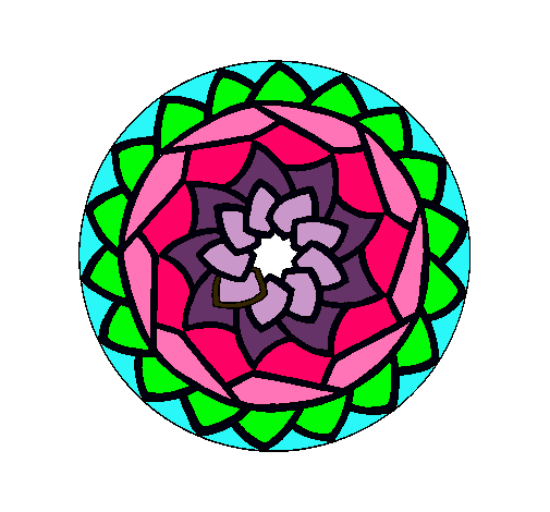 Dibujo Mandala 1 pintado por estado