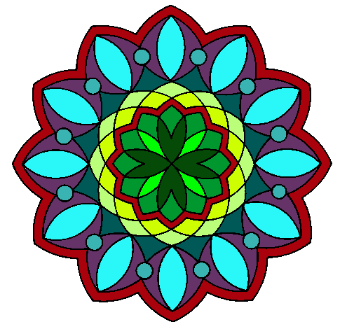 Dibujo Mandala 3 pintado por AlejandroV