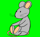 Dibujo Rata sentada pintado por rata 