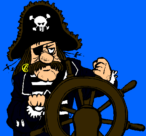 Dibujo Capitán pirata pintado por josshu