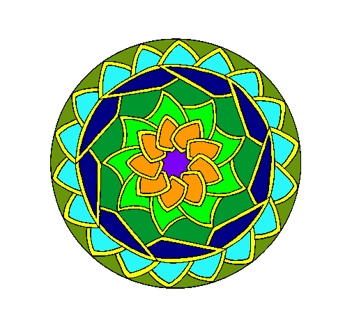 Dibujo Mandala 1 pintado por memito