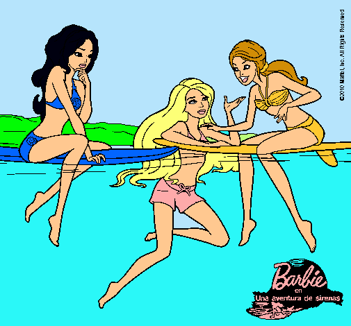 Dibujo Barbie y sus amigas pintado por dianagc