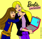 Dibujo El nuevo portátil de Barbie pintado por estrellavti