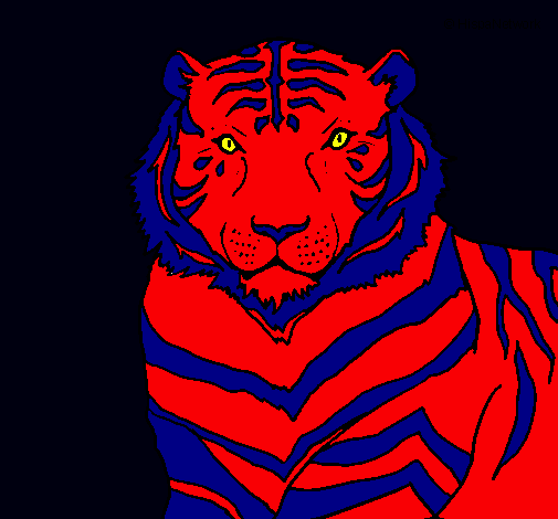 Dibujo Tigre pintado por JESUCRYSTO