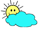 Dibujo Sol y nube pintado por mmjjaa