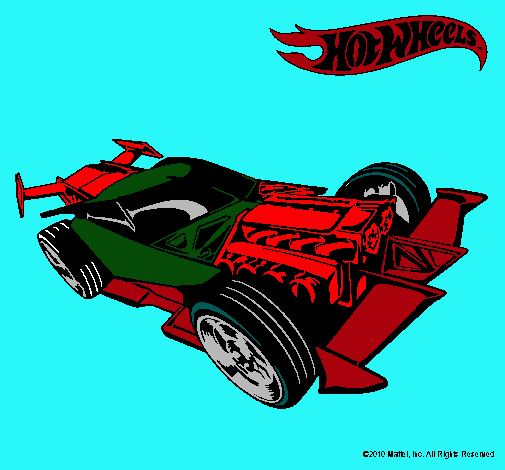 Dibujo Hot Wheels 9 pintado por santino-5